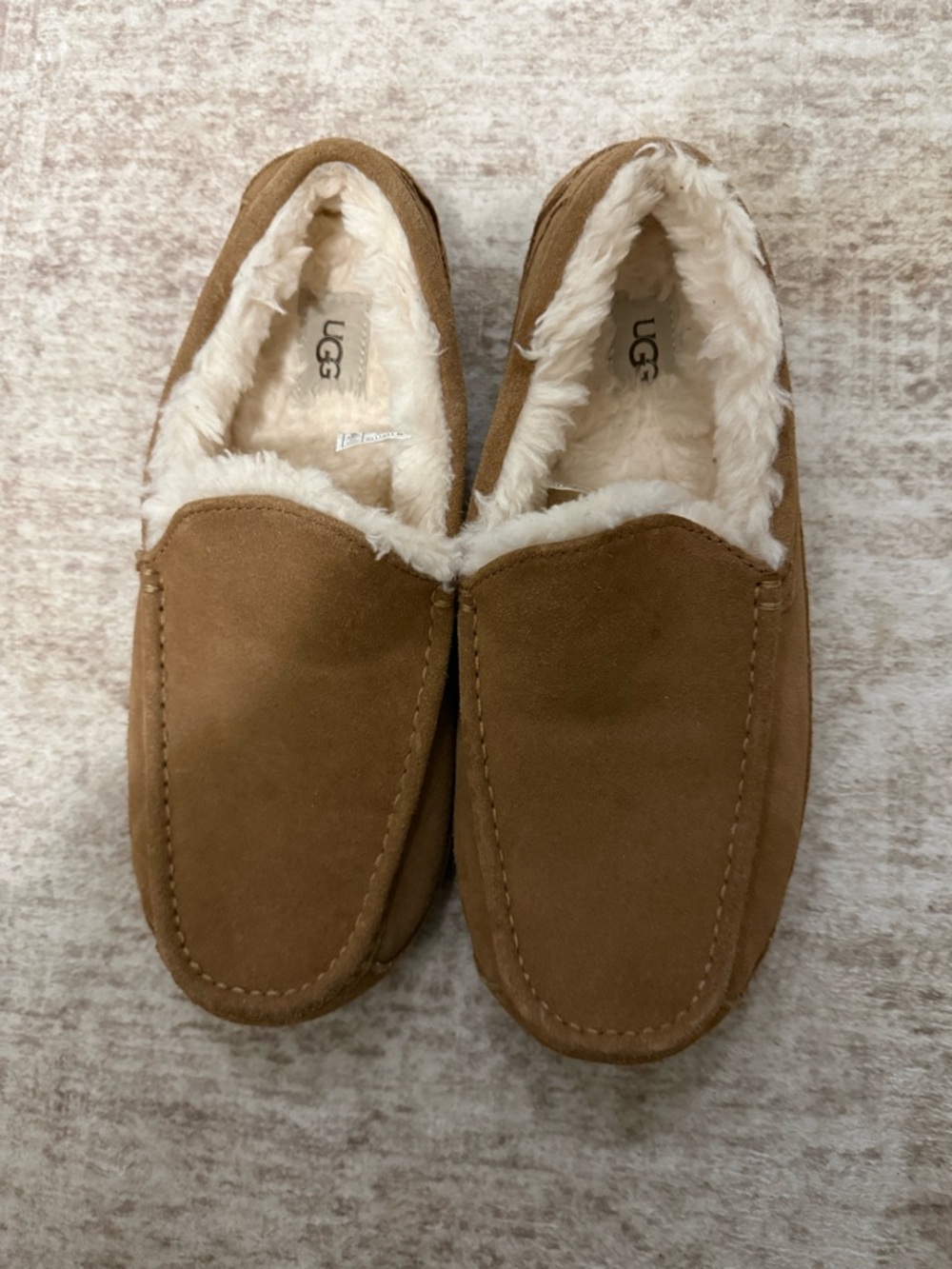 UGG Chestnut Suede Shearling-Lined Men’s Slippers